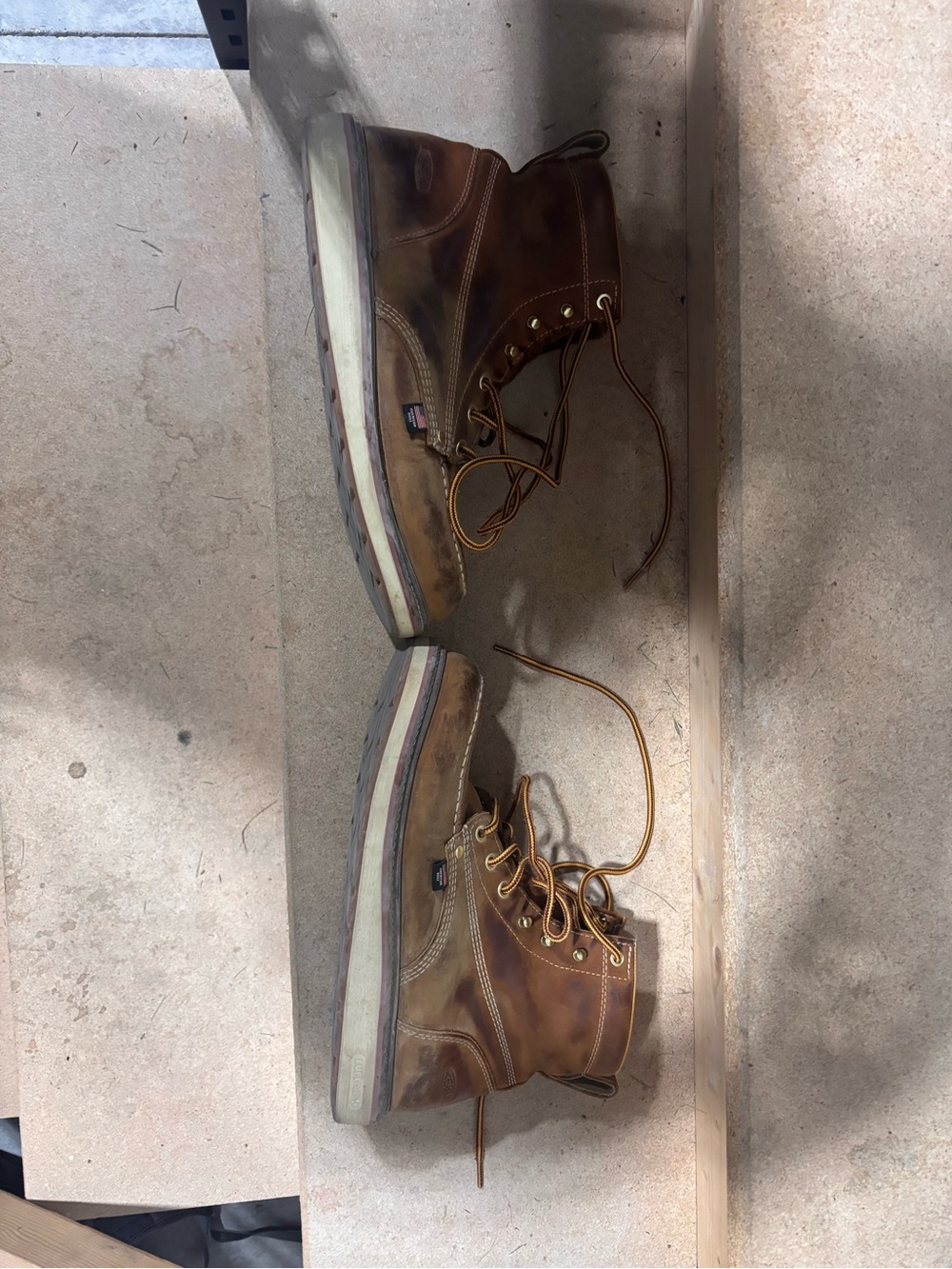 Keen Brown Leather Lace-Up Work Boots